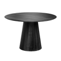 table à manger Onyx en bois teinté noir - Decomeuble Maroc