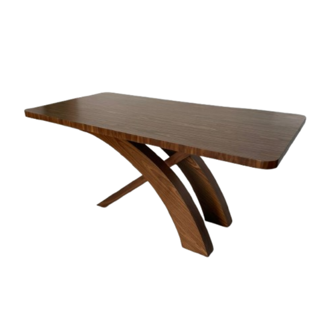 table à manger Arche en bois noyer - Decomeuble Maroc